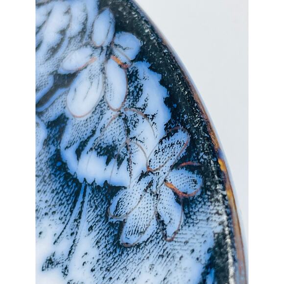 Antique Cup & Saucer Violette Blue Flow Eglantine, Keller & Guerin, France c1890 - Picture 5 of 7